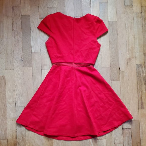 LULUS Legendary Lovers Red Skater Dress Short Sleeve Mini Dress - Picture 7 of 9